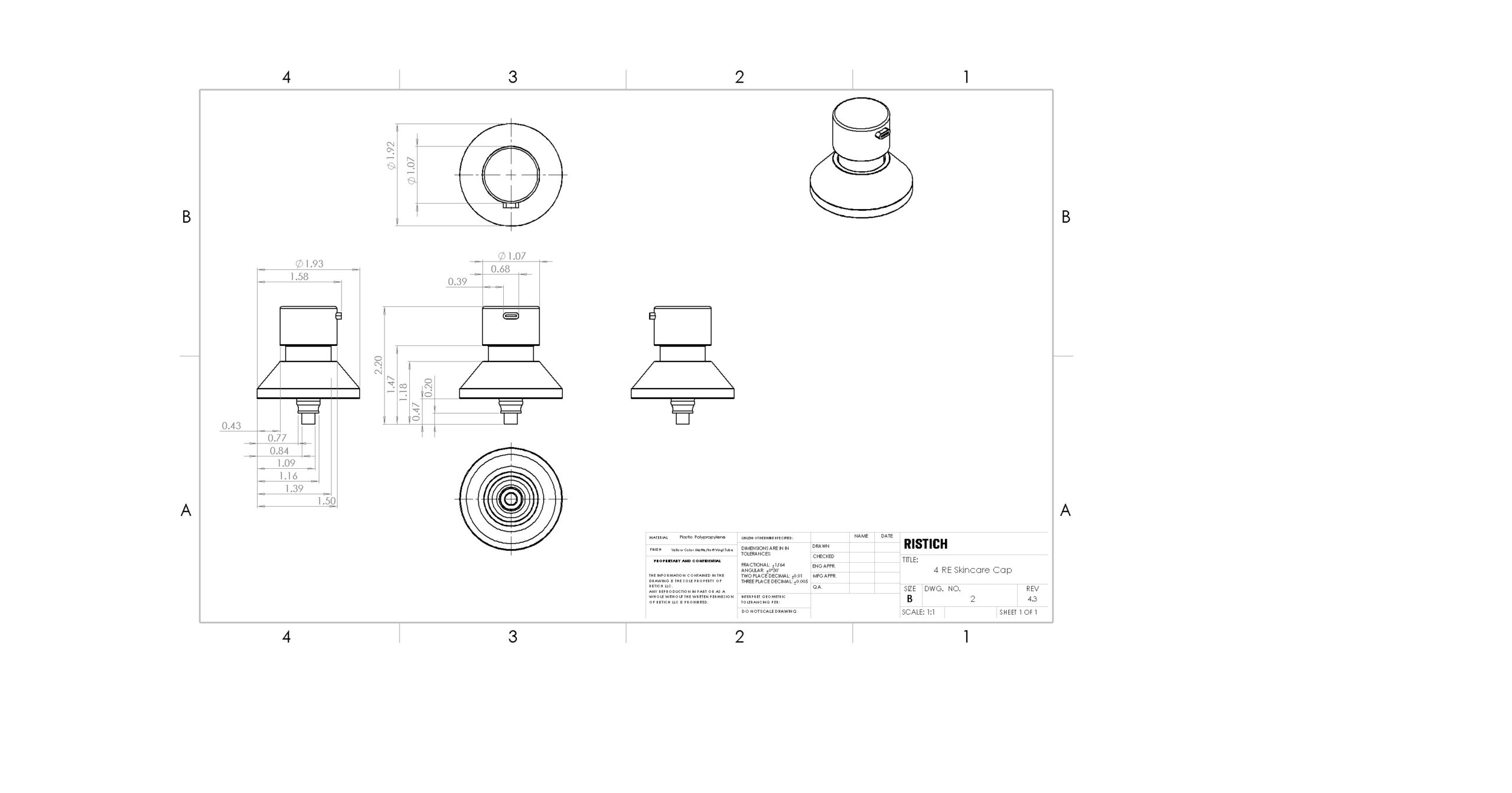 4RE cap RISTICH technical drawing